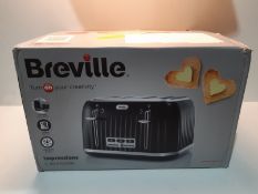 RRP £34.99 Breville VTT476 Impressions 4-Slice Toaster with High-Lift and Wide Slots