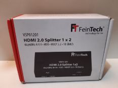 RRP £32.36 FeinTech VSP01201 HDMI 2.0 Splitter 1 in 2 out distributor