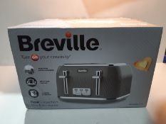 RRP £32.96 Breville Flow 4-Slice Toaster with High-Lift & Wide Slots | Grey | VTT892