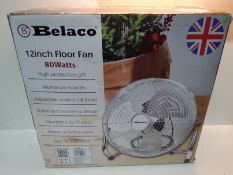 RRP £29.90 Metal floor fan 12" High velocity chrome free stand