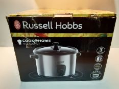 RRP £26.99 Russell Hobbs 19750 Rice Cooker and Steamer, 1.8 Litre, Silver