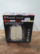 RRP £25.00 Russell Hobbs 20415 Stainless Steel Electric Kettle, 1.7 Litre, Cream