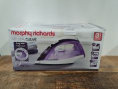 RRP £22.99 Morphy Richards 300301 Steam Iron Crystal Clear Water Tank, 2400 W, Amethyst