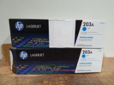 RRP £64.49 HP CF541A 203A Original LaserJet Toner Cartridge, Cyan, Single Pack