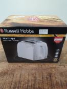 RRP £19.99 Russell Hobbs 21640 Textures 2-Slice Toaster, White