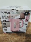 RRP £27.49 Tower Scandi T10037PNK Kettle with Rapid Boil and Boil Dry Protection