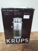 RRP £35.99 Krups GVX231 Expert Burr Grinder, Black/Silver