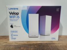 RRP £399.99 Linksys MX8400 Velop Tri-Band Whole Home Mesh WiFi 6 System