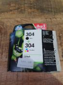 RRP £19.71 HP 3JB05AE 304 Original Ink Cartridges, Black and Tri-Colour, Multipack