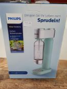 RRP £89.99 Philips Water ADD4902MT/10 GoZero Sparkling Water Maker, Plastic, 1 Liter, Mint