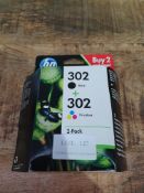 RRP £26.99 HP X4D37AE 302 Original Ink Cartridges, Black and Tri-colour, Multipack