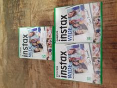 X 3 FUJIFILM INSTAX INSTANT FILM PACKS - UNOPENED RRP £50