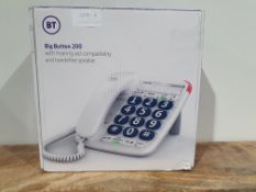 RRP £27.99 BT 45412 Big Button 200 Corded Telephone, White