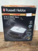RRP £30.96 Russell Hobbs 4008496937660 RU-24540 3-in-1 Sandwich/Panini and Waffle Maker