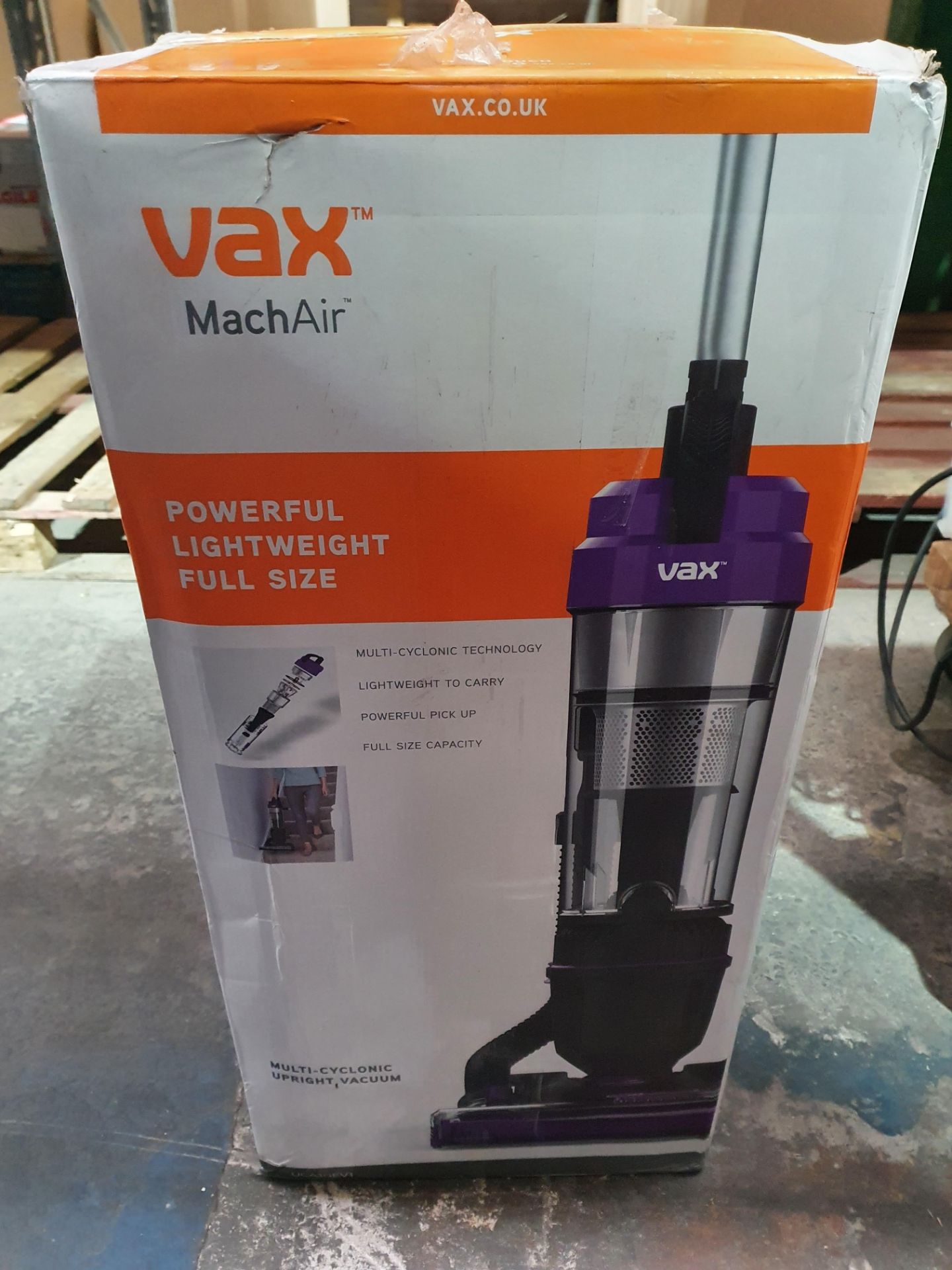 RRP £79.99 Vax UCA1GEV1 Mach Air Upright Vacuum Cleaner, 1.5 Liters, Purple