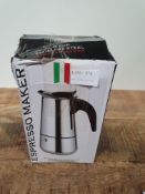 RRP £25.99 CHAOJIA Classic Stainless Steel Stovetop Espresso Maker