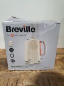 RRP £40.33 Breville Impressions Electric Kettle, 1.7 Litre, 3 KW Fast Boil, Cream [VKJ956]