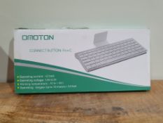 RRP £13.82 OMOTON Bluetooth Keyboard with Built-in Stand for New