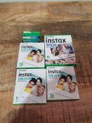 X 5 FUJIFILM INSTAX INSTANT FILM PACKS - UNOPENED RRP £80