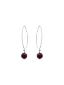 BRAND NEW BOXED Martick Murano Drop Loop Earrings, Plum RRP £35.00 - PLEASE NOTE THE PURPLE IS A LOT