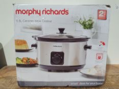 RRP £37.99 Morphy Richards 461013 6.5 Litre Ceramic Slow Cooker, One-Pot Solution