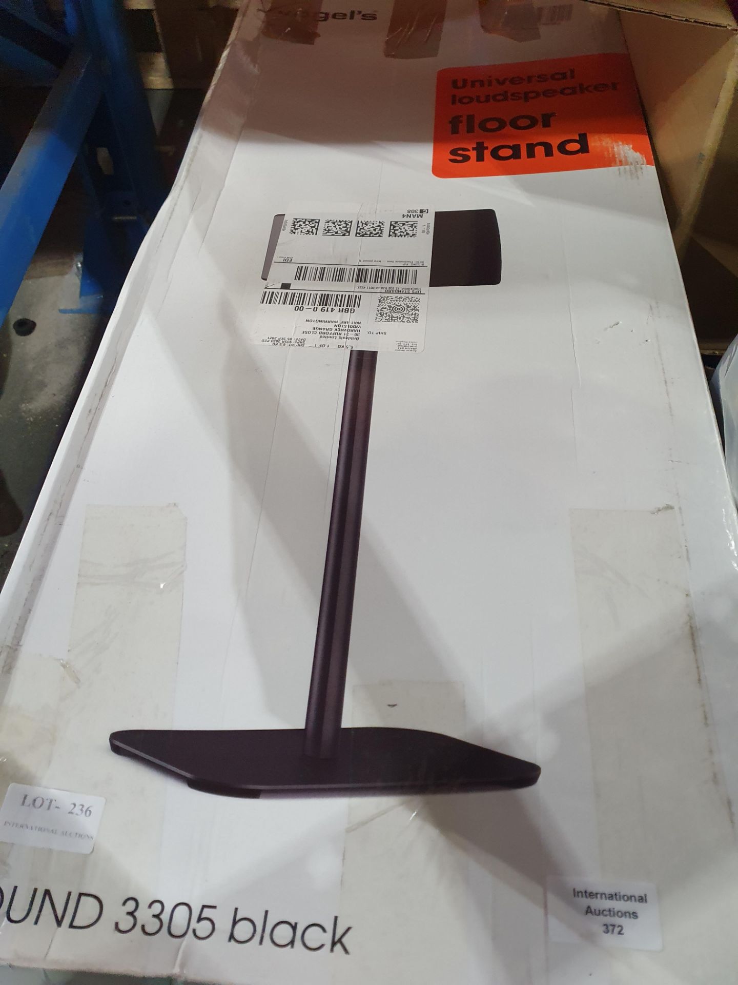 UNIVERSAL LOUDSPEAKER FLOOR STAND 3305 BLACK RRP £134.95Condition ReportAppraisal Available on