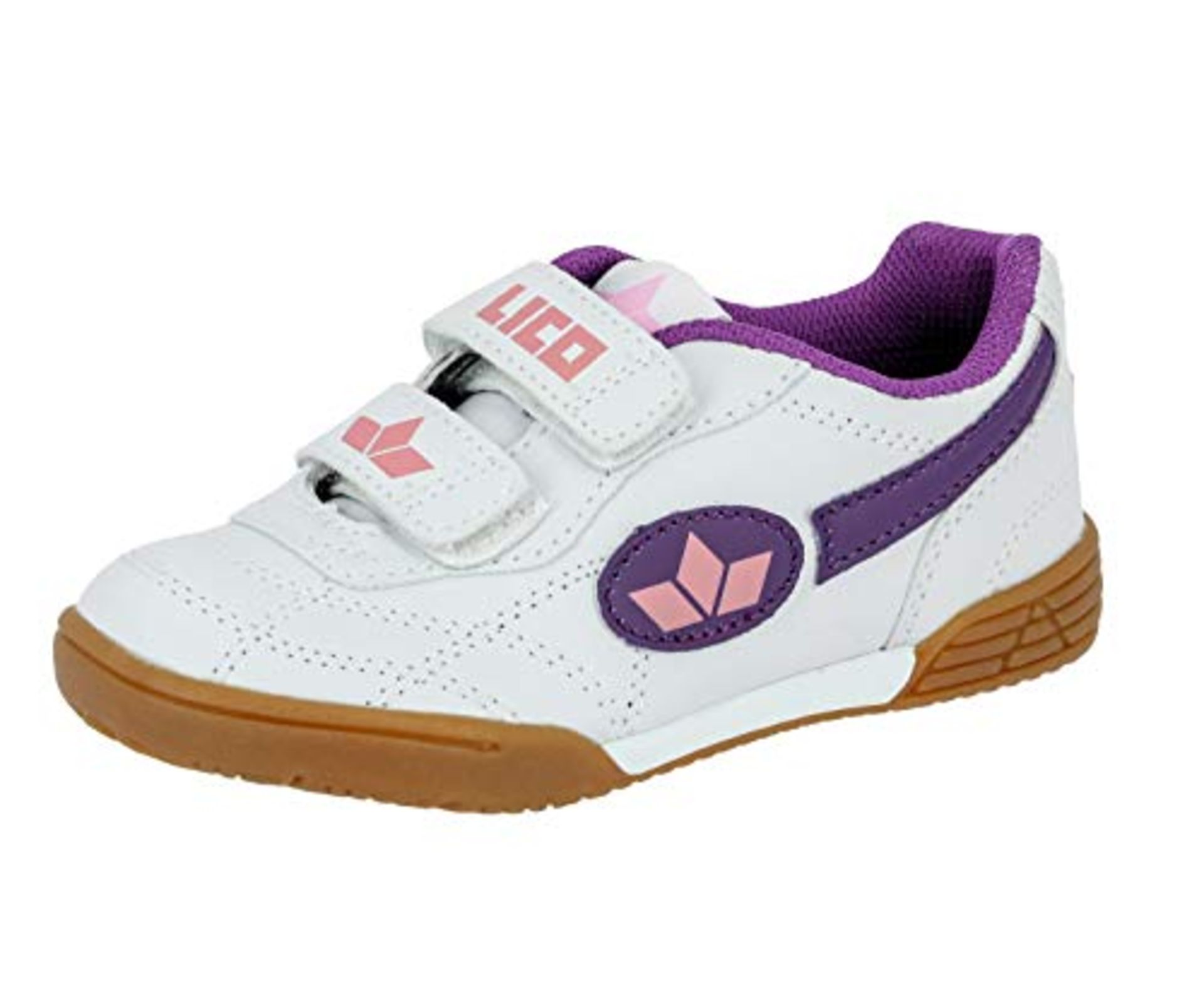 BRAND NEW Lico Girls’ Bernie V Multisport Indoor Shoes, Purple / Pink, Bianco (weiss/lila), 6 UK RRP - Image 3 of 4