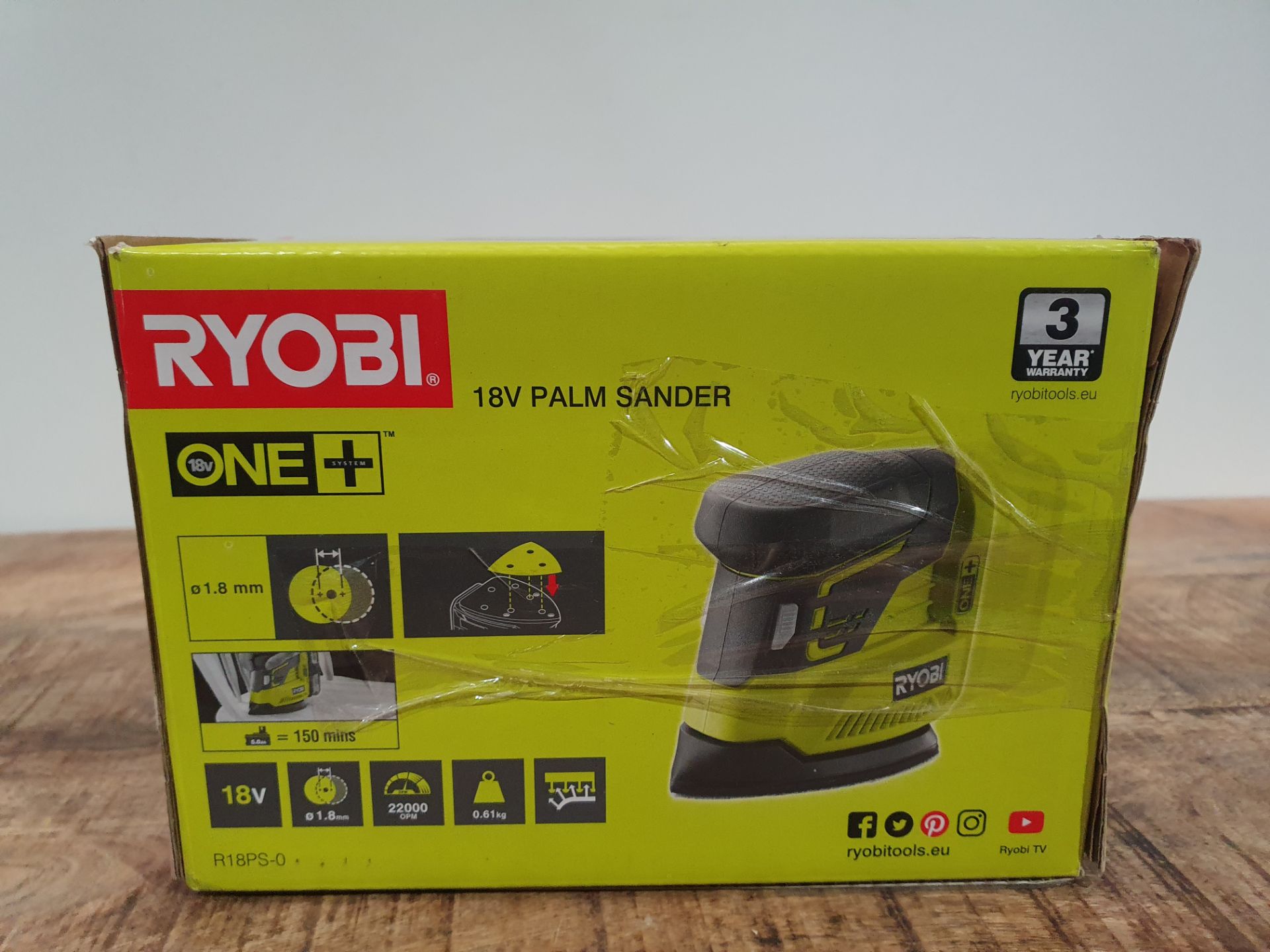 RYOBI 18V PAML SANDER ONE + RRP £40Condition ReportAppraisal Available on Request - All Items are
