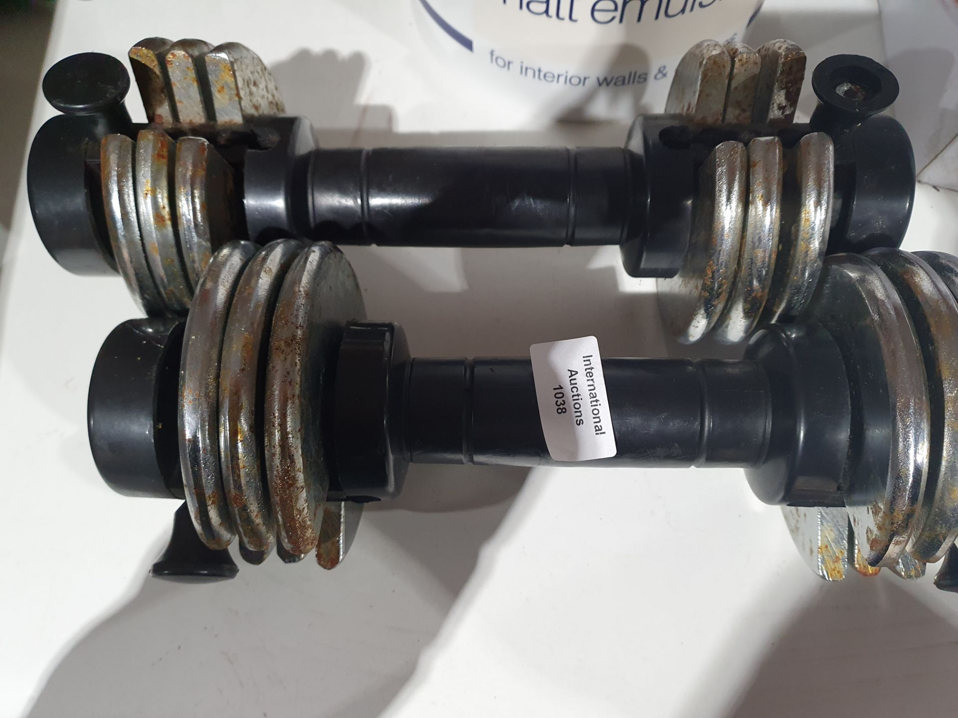 X 2 DUMBELL WEIGHTS Condition ReportAppraisal Available on Request - All Items are Unchecked/