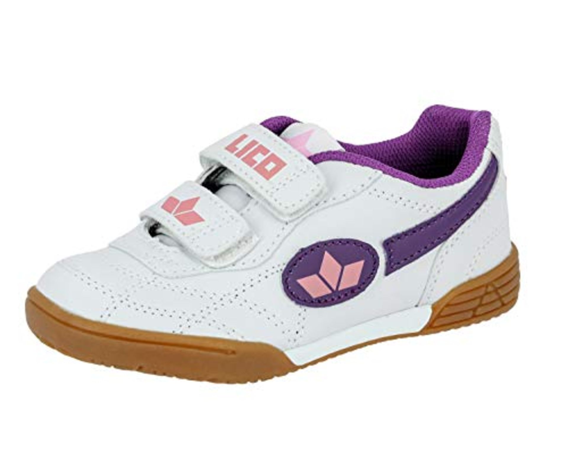 BRAND NEW Lico Girls’ Bernie V Multisport Indoor Shoes, Purple / Pink, Bianco (weiss/lila), 6 UK RRP - Image 2 of 4