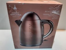 RRP £79.00 The Funky Appliance Company FK01ROSEGOLD, 1.7 Litre Rose Gold Funky Kettle