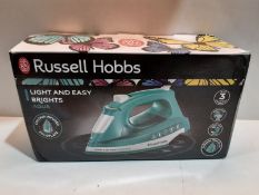 RRP £18.99 Russell Hobbs 24840 Light and Easy Bright Iron, 2400 W, Aqua