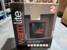 RRP £99.00 Warmlite WL46031 Lavenham 1.8kW LED Log Effect Fire