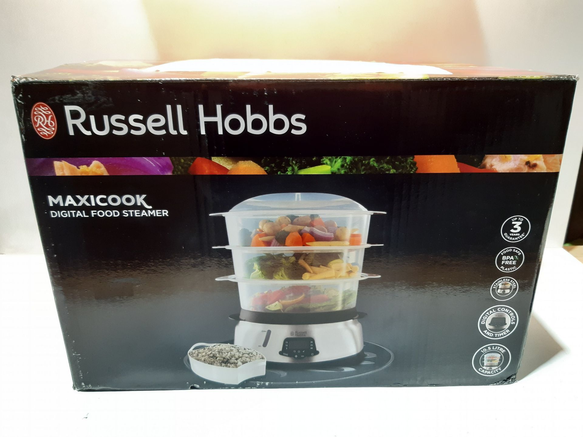 RRP £42.28 Russell Hobbs Maxicook 3 Tier Digital Food Steamer