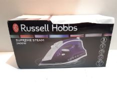 RRP £14.99 Russell Hobbs Supreme Steam Traditional Iron 23060, 2400 W, Purple/White