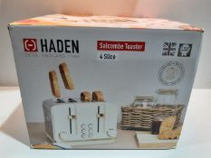 RRP £60.00 Haden Salcombe Toaster - Electric Stainless-Steel Toaster