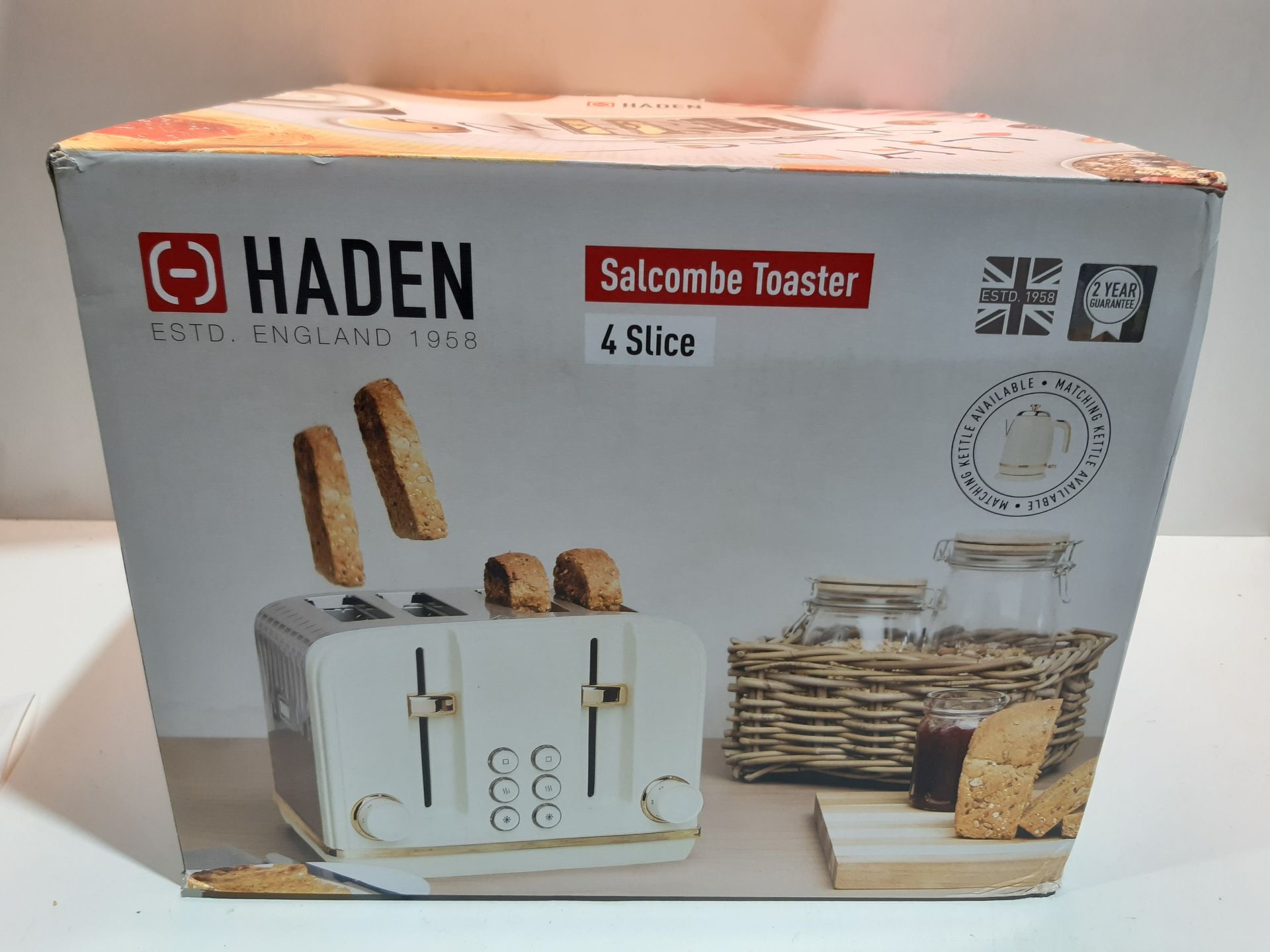 RRP £60.00 Haden Salcombe Toaster - Electric Stainless-Steel Toaster