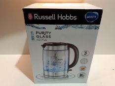 RRP £45.00 Russell Hobbs 20760-10 Brita Purity Glass Kettle
