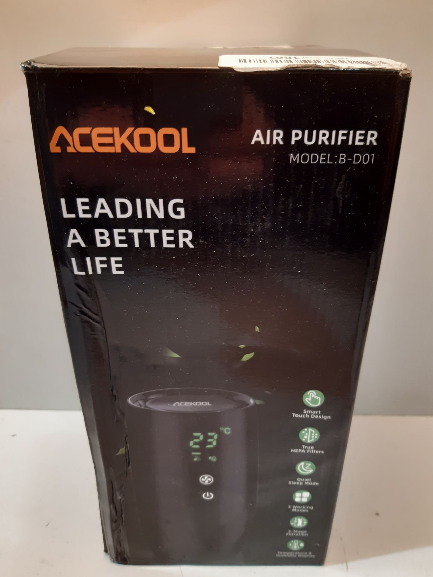 RRP £6.12 Portable Air Purifier for Home with H13 True HEPA & Active Carbon Filter