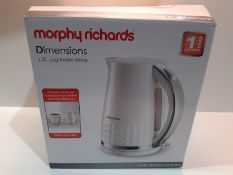 RRP £29.99 Morphy Richards 108263 Dimensions Jug Kettle White