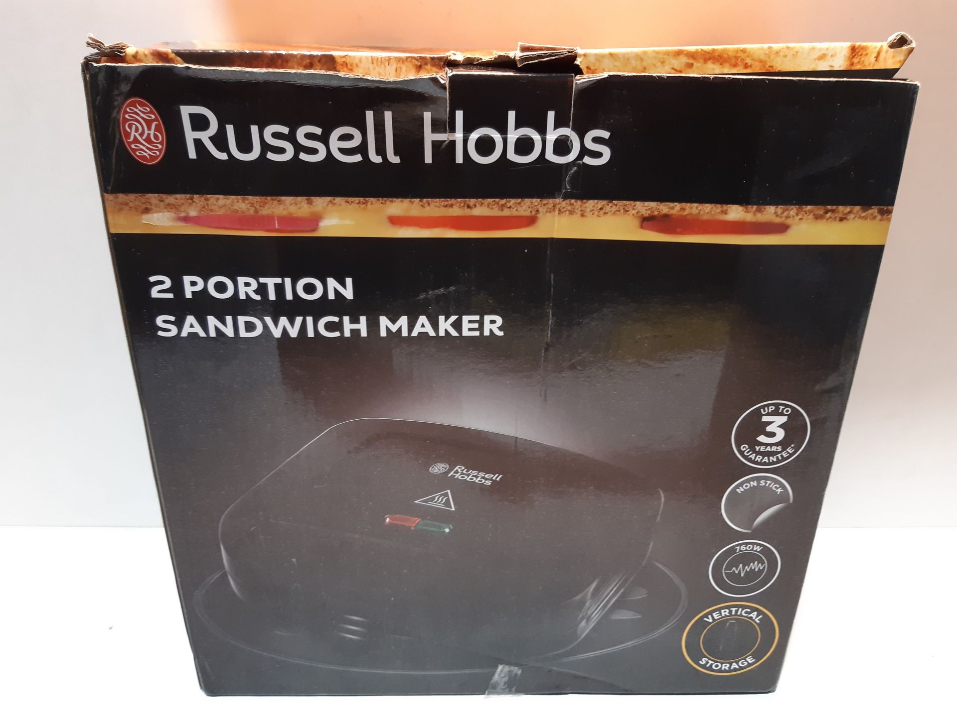 RRP £16.50 Russell Hobbs 24520 RU-24520 Sandwich Toaster Toastie Maker ÛÒ Two Slice