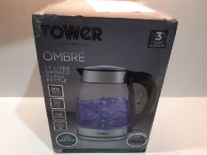 RRP £29.99 Tower T10058 Infinity Ombre 1.7 Litre Smoked Schott