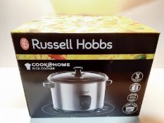 RRP £26.99 Russell Hobbs 19750 Rice Cooker and Steamer, 1.8 Litre, Silver