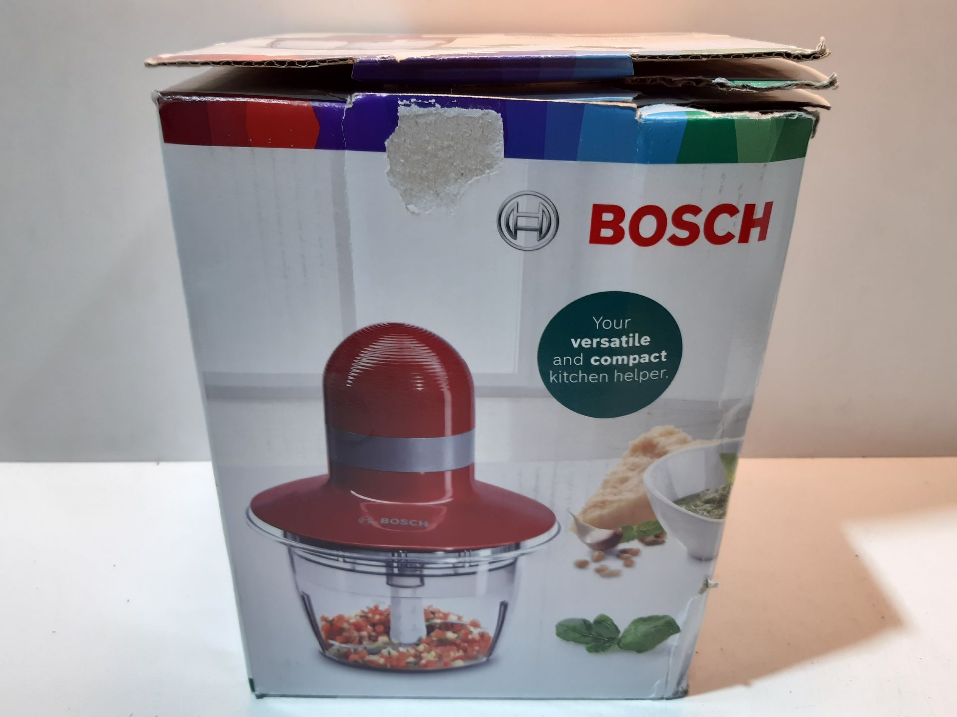 RRP £29.99 Bosch MMR08R1GB Mini Chopper, 400 W, 0.8 L - Red