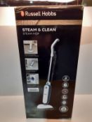 RRP £34.99 Russell Hobbs RHSM1001-G Steam and Clean Steam Mop White & Aqua -