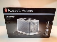 RRP £35.20 Russell Hobbs 24373 Grey Inspire 2 Slice Toaster