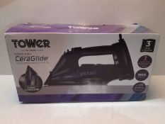 RRP £24.95 Tower T22008 CeraGlide 2-in-1 Cord or Cordless Steam
