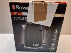 RRP £30.91 Russell Hobbs 20413 Stainless Steel Electric Kettle, 1.7 Litre, Black