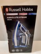 RRP £40.99 Russell Hobbs 25900 Absolute Steam Iron with Anti-Calc and Self Clean Functions