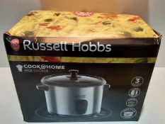 RRP £27.79 Russell Hobbs 19750 Rice Cooker and Steamer, 1.8 Litre, Silver